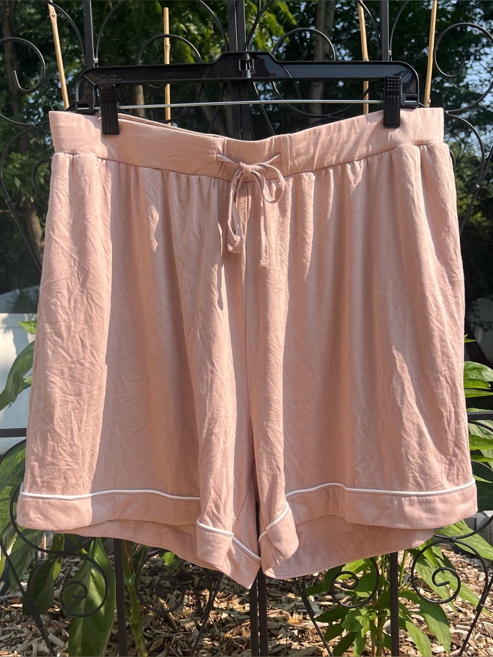Cozy Earth Women’s Bamboo Stretch Knit Pajama Shorts Blush Size XXL Comfy Lounge
